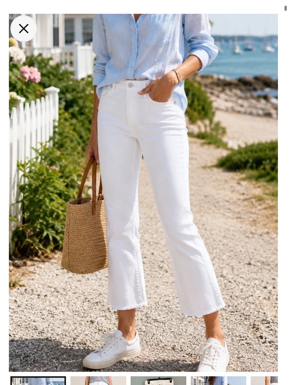 FRAME 26 Women's White le  Crop mini Boot Jeans - Classic Summer Style
